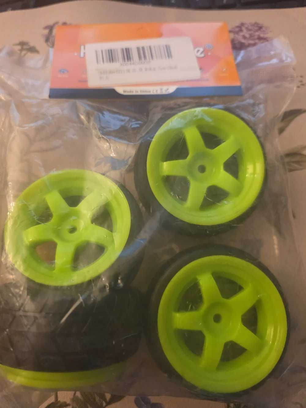 Bright Green Replacement Wheels for Kids Toy Cars